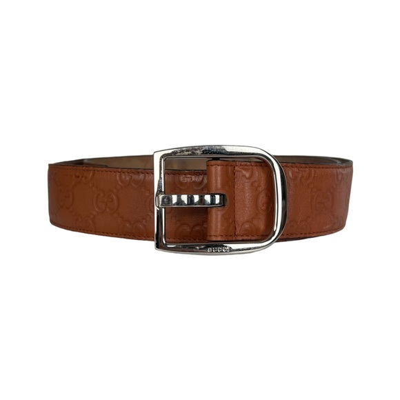 Gucci Monogram Leather Belt